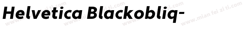 Helvetica Blackobliq字体转换